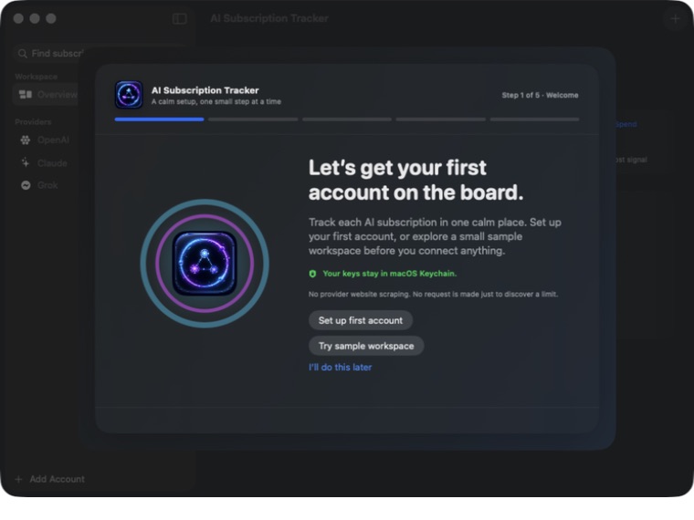 Onboarding welcome screen